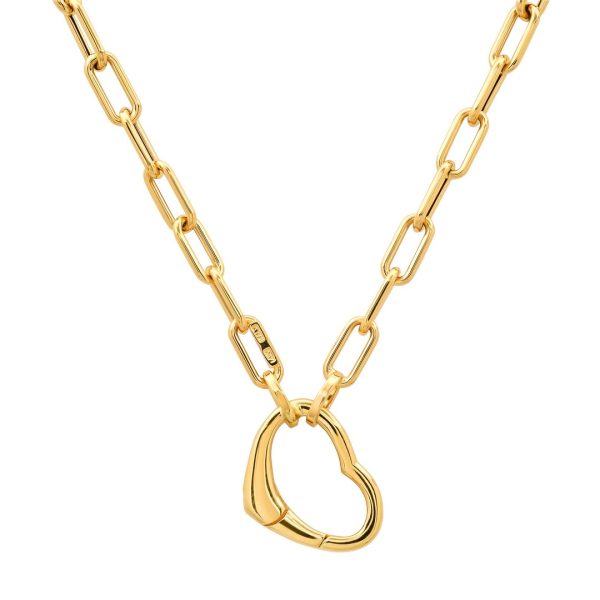 SMALL PAPERCLIP CHAIN WITH HEART