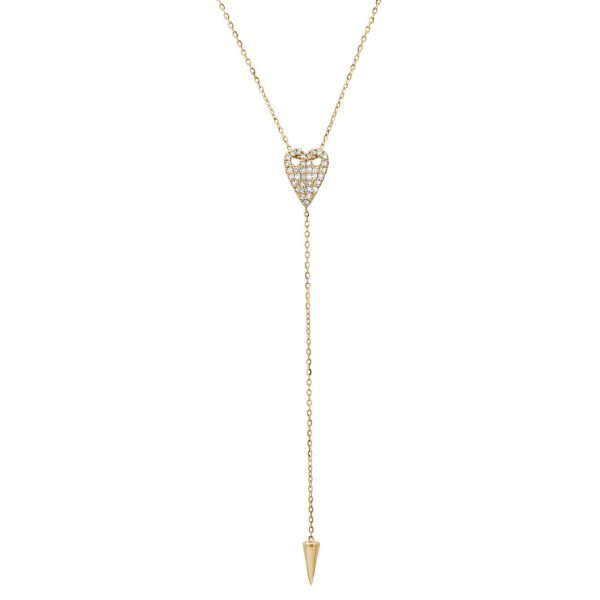 PAVÉ HEART SPIKE LARIAT