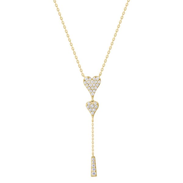 DOUBLE HEART BAR LARIAT