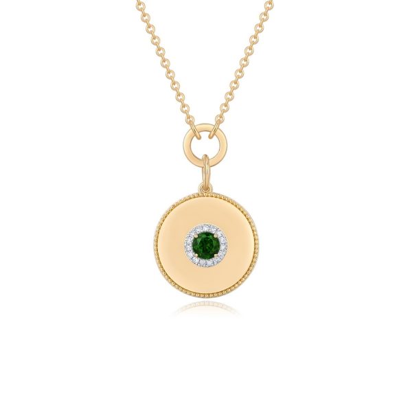 PERIDOT BEZEL DISK PENDANT