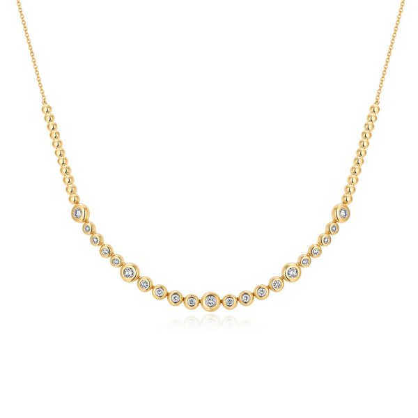 BEZEL ETERNITY BALL CHAIN NECKLACE