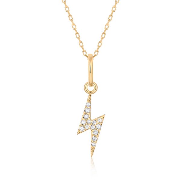 PAVÉ DIAMOND SLENDER BOLT PENDANT