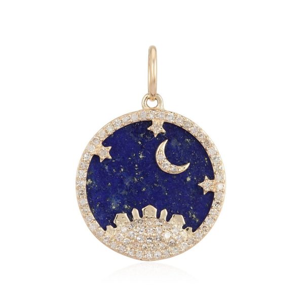 LAPIS STARRY SKY SKYLINE DISK PENDANT