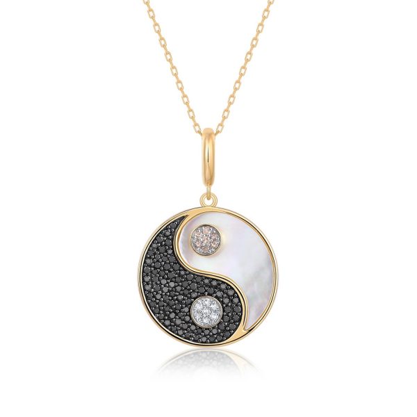 PAVÉ BLACK & WHITE YIN YANG PENDANT