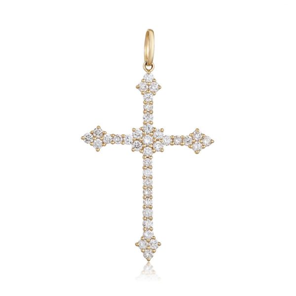 PRONG SET CROSS PENDANT