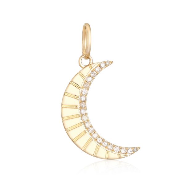 RADIATING CRESCENT MOON PENDANT