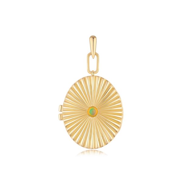 RADIATING OPAL LOCKET