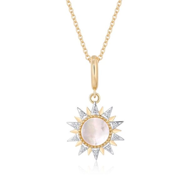 MOP DIAMOND STARBURST PENDANT