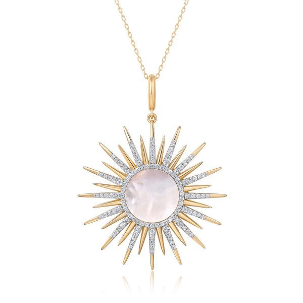 MOP DIAMOND STARBURST PENDANT