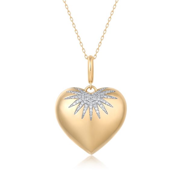 BOLD RADIATING HEART PENDANT