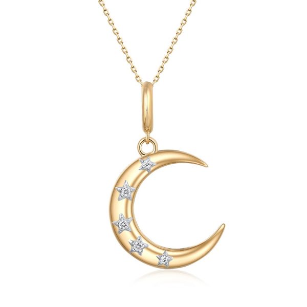 PAVÉ CRESCENT MOON PENDANT