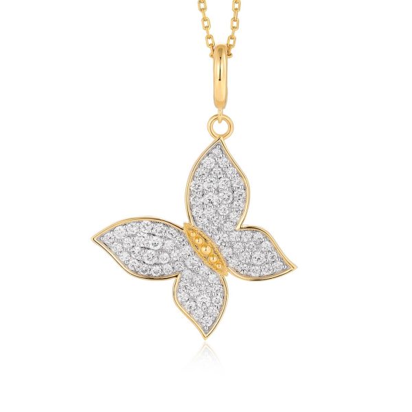 DIAMOND BUTTERFLY SHAPED PENDANT