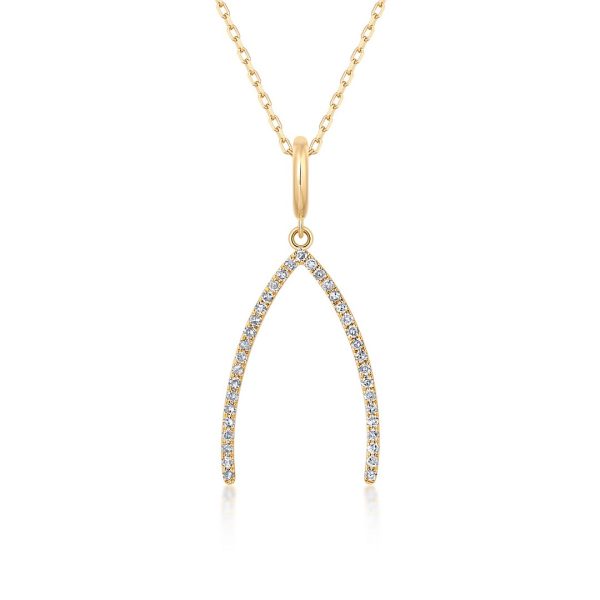 DIAMOND WISHBONE PENDANT