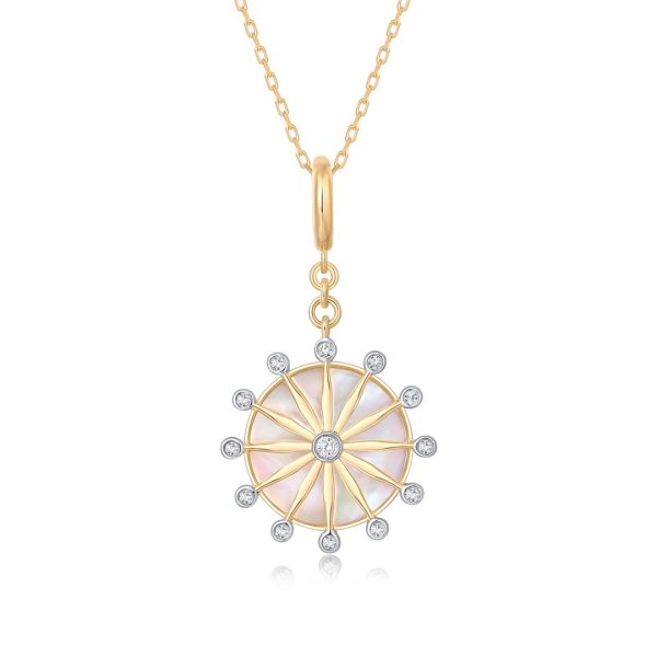 MOP DIAMOND SUN PENDANT