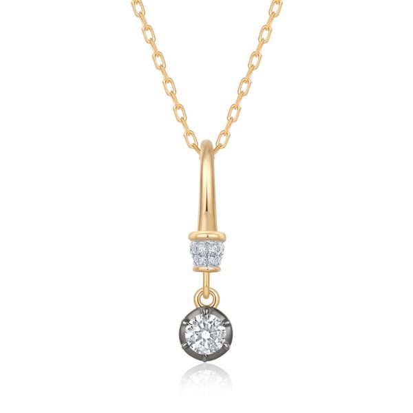 BEZEL SOLITAIRE DROP PENDANT