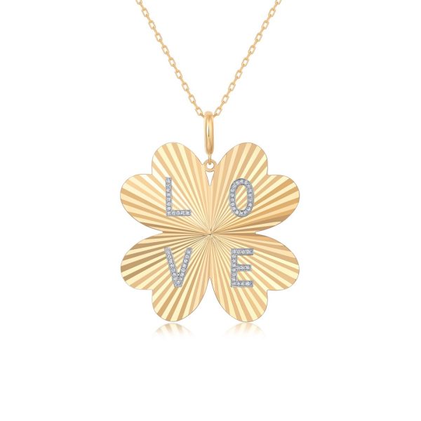 LOVE FOUR-LEAF CLOVER PENDANT