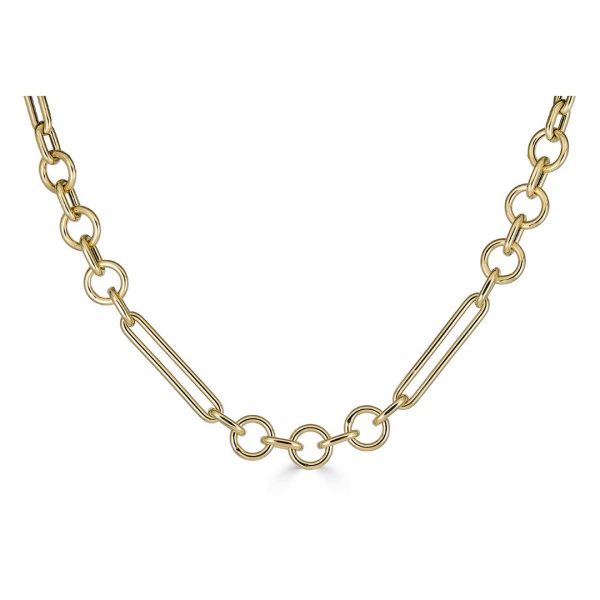 1+7 JUMBO OVAL + ROUND GOLD CHAIN