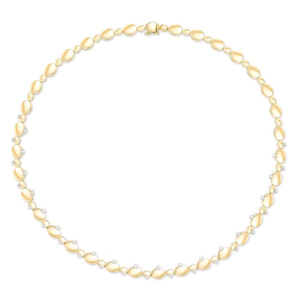 SCALLOPED BEZEL TENNIS NECKLACE