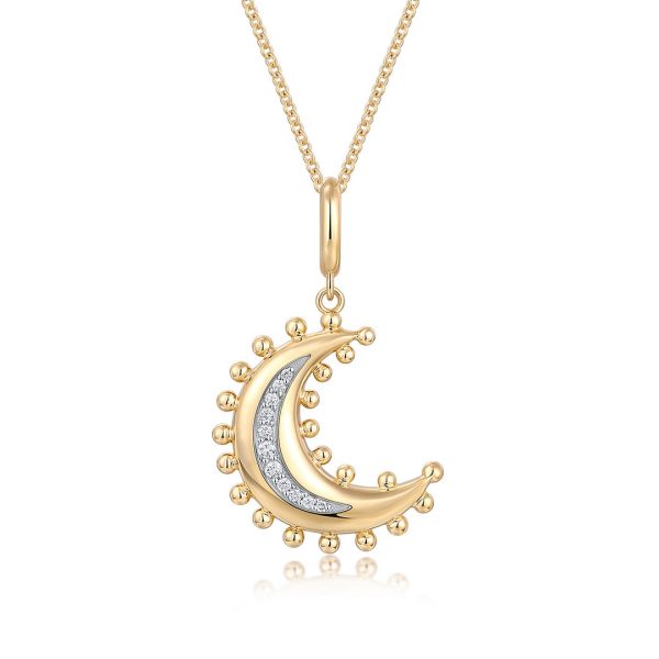 DIAMOND CRESCENT MOON PENDANT