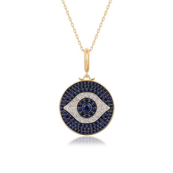 BLUE SAPPHIRE EVIL EYE PENDANT