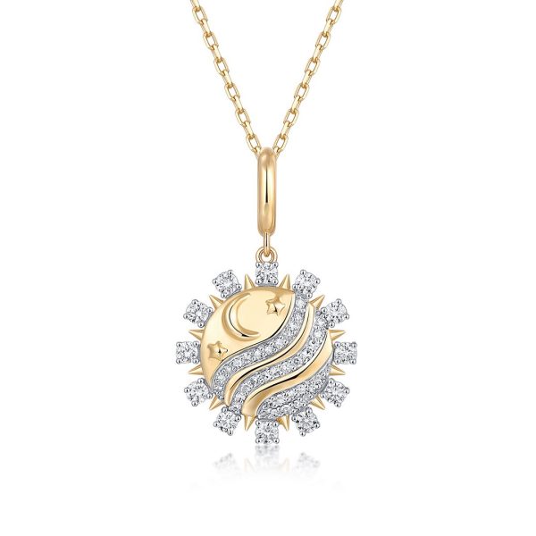 SUN MOON WAVE PENDANT