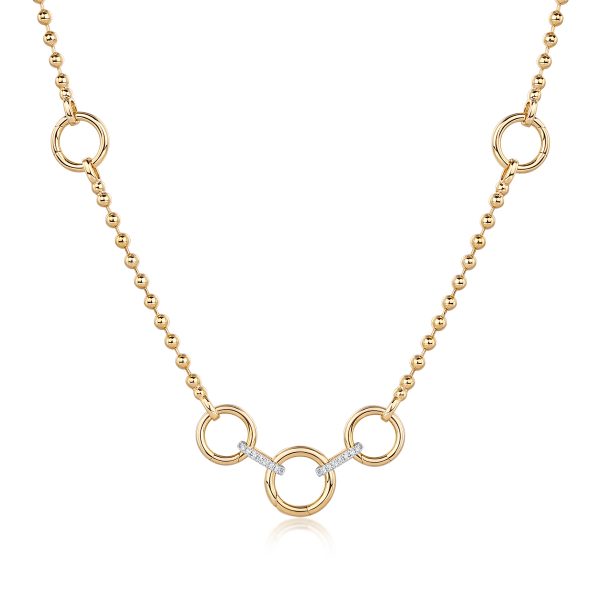 BEADED RING STATION LINK NECKLACE