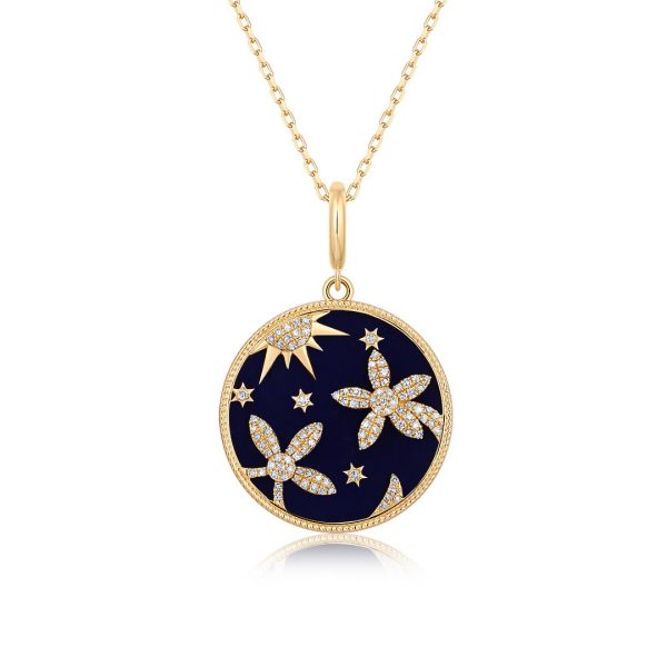 LAPIS DIAMOND CELESTIAL PENDANT