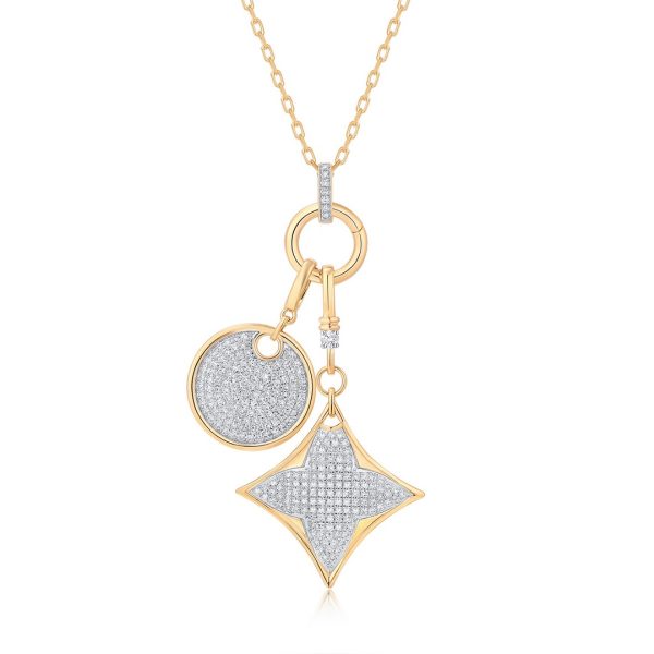 PAVÉ DISK AND STAR CHARM