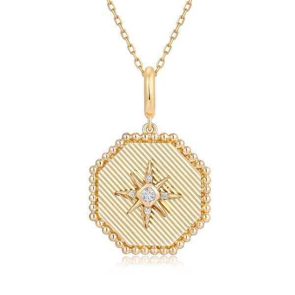 FLUTED STARBURST OCTAGON PENDANT