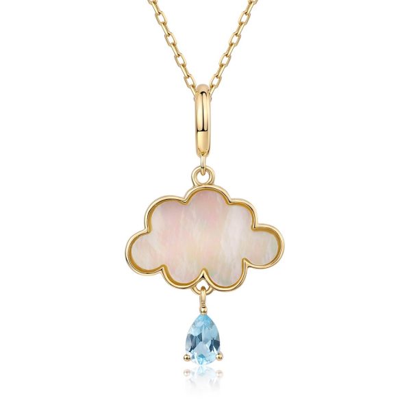 MOP BLUE TOPAZ CLOUD PENDANT