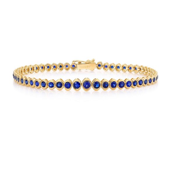 SAPPHIRE BEZEL TENNIS BRACELET
