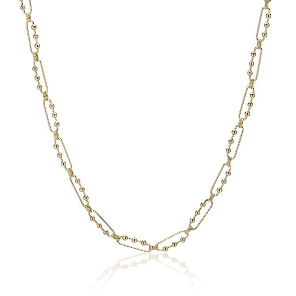 BALL BEAD PAPAERCLIP CHAIN