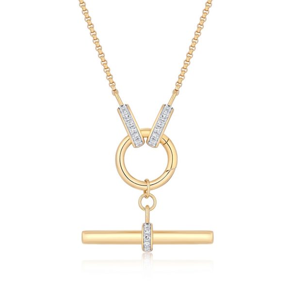 PAVÉ TOGGLE PENDANT NECKLACE