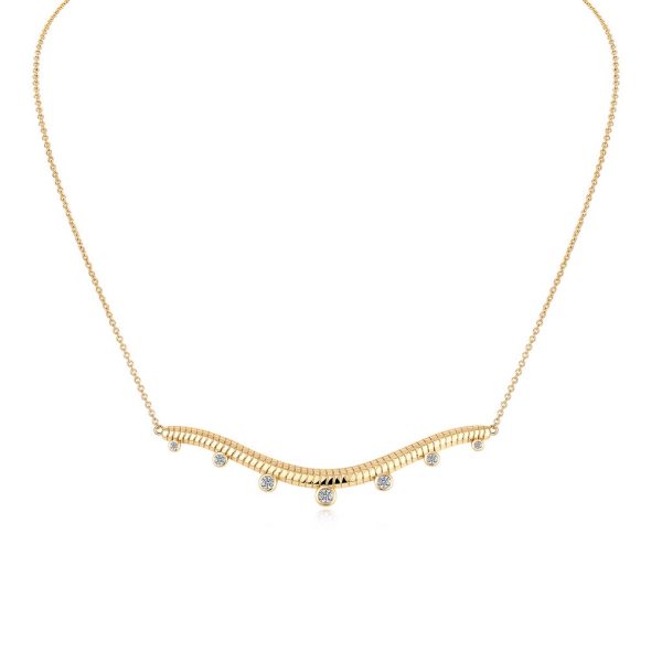 CURVED V-STATION NECKLACE