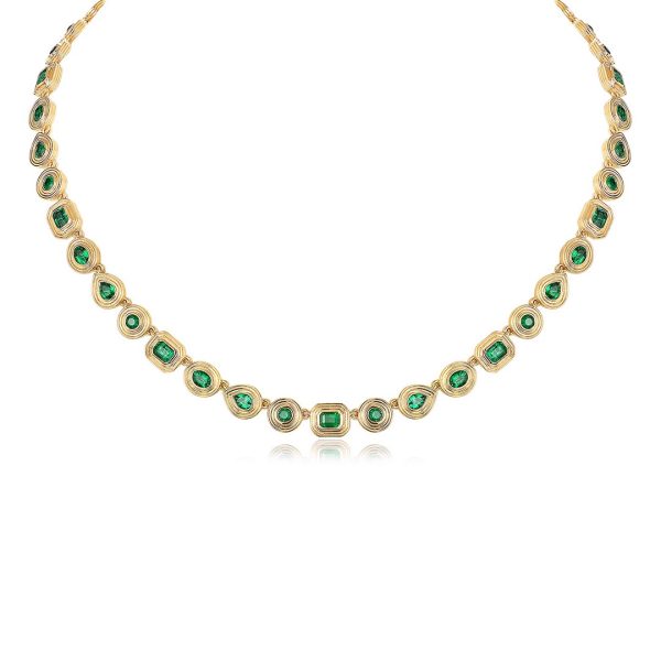 EMERALD BEZEL NECKLACE