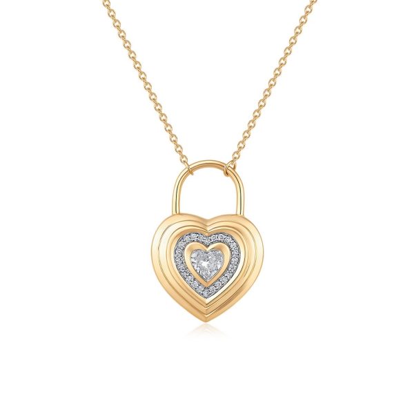 PAVÉ HEART LOCK PENDANT