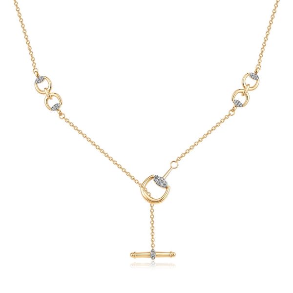 HORSEBIT TOGGLE LARIAT NECKLACE