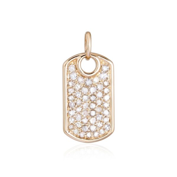 PAVÉ DIAMOND MINI DOG TAG