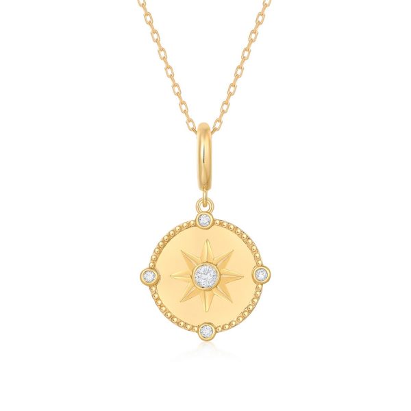 BEZEL SUNBURST DISK PENDANT