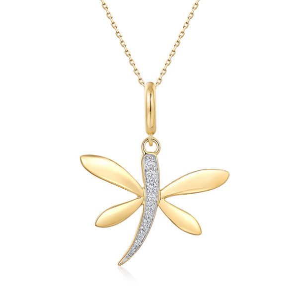 GOLD DRAGONFLY PENDANT