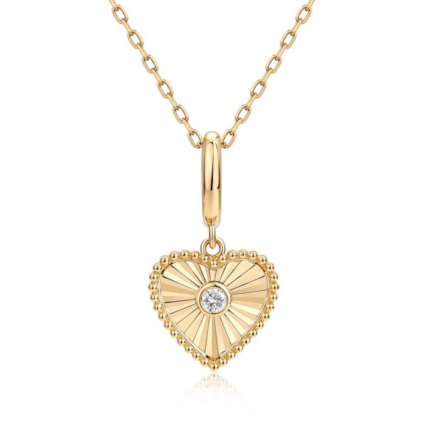 0.04CT DIAMOND HEART PENDANT