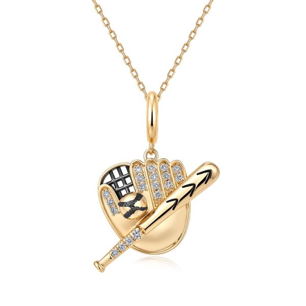 BASEBALL GLOVE AND BAT PENDANT