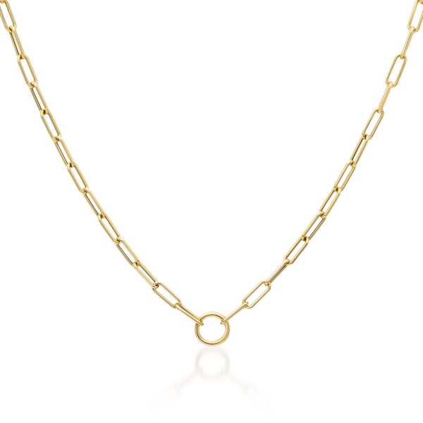 14KY ROUND LOCK GOLD CHAIN