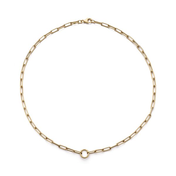 14KY ROUND LOCK GOLD CHAIN