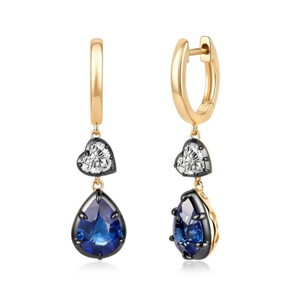 ROYAL BLUE SAPPHIRES HUGGIE DROPS