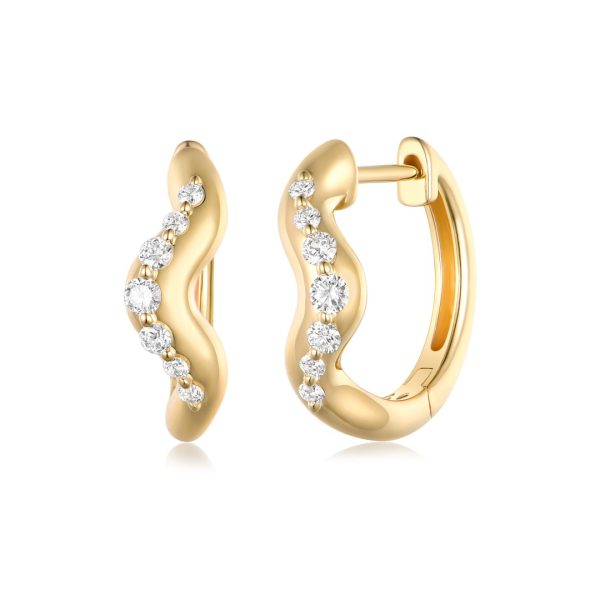 PAVÉ WAVE HOOP EARRINGS