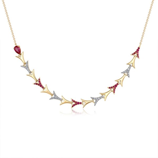 CHEVRON MARQUISE COLLAR NECKLACE