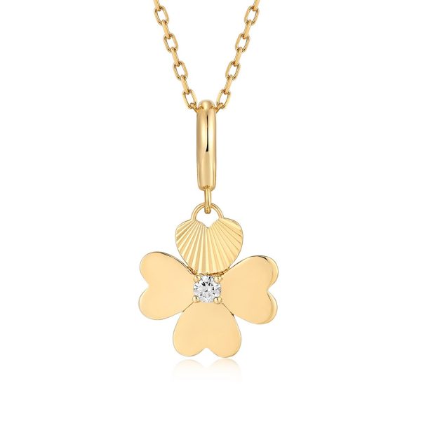 FLUTED FLOWER SHAPED PENDANT
