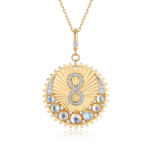 LUNAR INFINITY MOONSTONE DISK MEDALLION