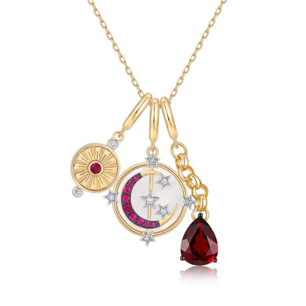 CELESTIAL AMULET MULTI-CHARM NECKLACE